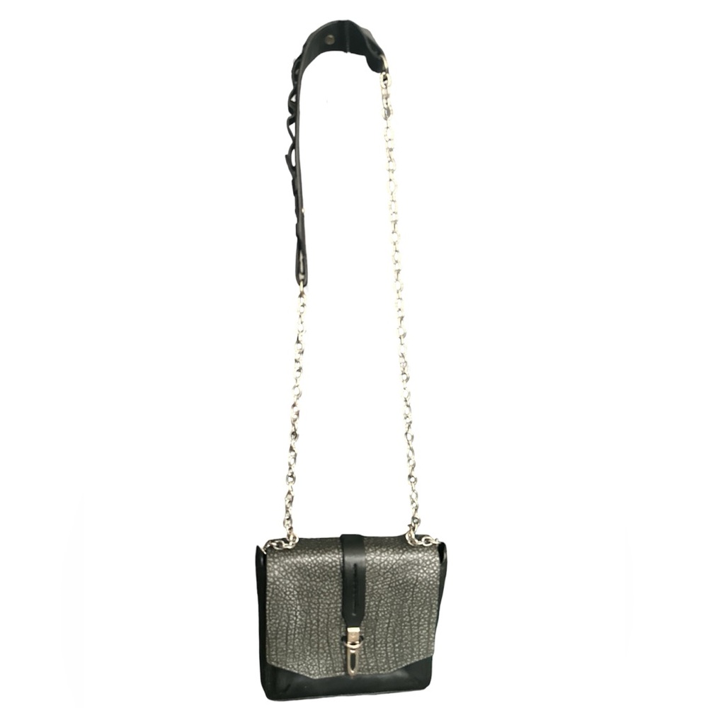 rag & bone Black and Silver Chain Crossbody Bag